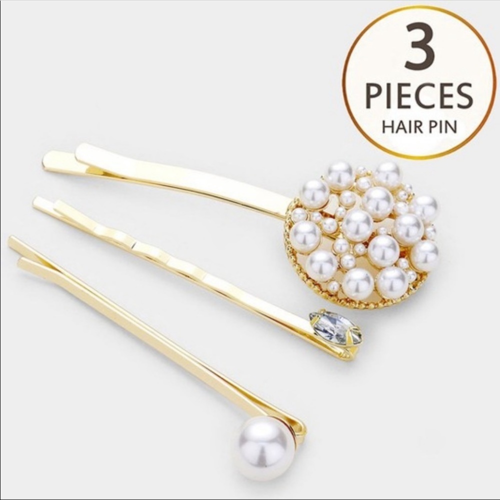 Pearl Hair Bobby Pins - 3 Pack